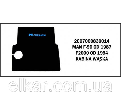 Килимок велюр серед MAN F-90 от 1987, F2000 от 1994,  вузька кабіна, TGS від 2007 1960/2007000830014, фото 1