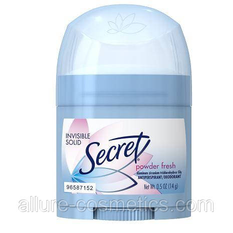 Кремовый дезодорант-антиперспирант Secret Powder Fresh Invisible Solid Antiperspirant 14g - фото 2 - id-p1037863247
