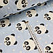 Фланелева тканини (ТУРЕЧЧИНА шир. 2,4) панди і білі зірочки на блакитному, фото 3