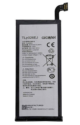 Акумулятор Alcatel TLp026EJ, TLp026E2 для 6055K, фото 2