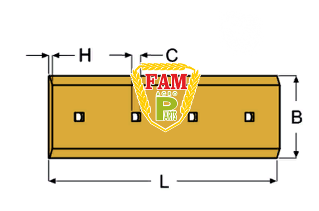 Ніж ковша (різальна крайка) 590х152х19 мм Liebherr 8920443