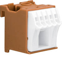Блок фазних 6 клем 1x16 мм2 + 5x4 мм2 Hager QiuckConnect KN06P