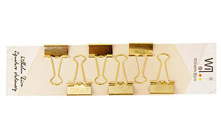 Набір біндерів із 6 штук Wilhelm Buro 25мм золоті WB205