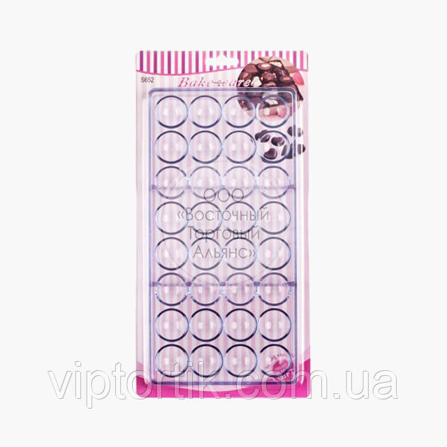 Полікарбонатна форма для шоколаду — півсфера — 32 комірки, фото 1