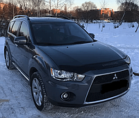 Дефлектор на капот (мухобойки) Mitsubishi Outlander XL 2010-