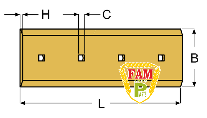 Ніж ковша (різальна крайка) 210х280х25 мм Caterpillar 1321036 (4T6693)