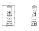 Світлодіодні LED лінзи формату mini Н7 72 W 7200 Lm (лінзи H7 LED), фото 3
