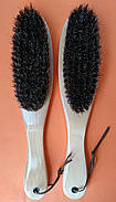 Щітка для взуття овальна з ручкою натуральний кінський ворс 25*5 см, фото 3