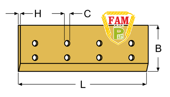 Ніж ковша (різальна крайка) 2060х150х20 мм Caterpillar 1471040