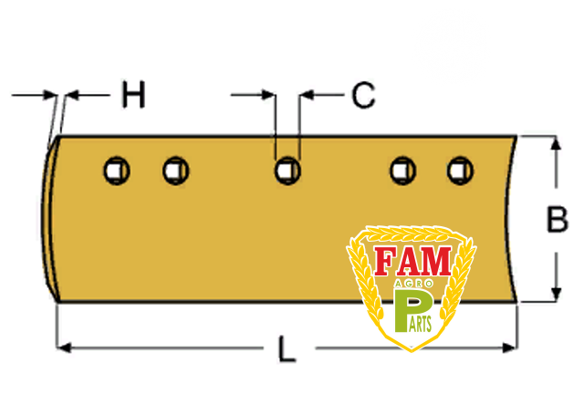 Ніж ковша (різальна крайка) 2133х203х16 мм Caterpillar 7T1644