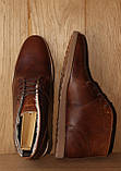 Ботинки ASOS Desert Boots in Tan Leather with faux, фото 4