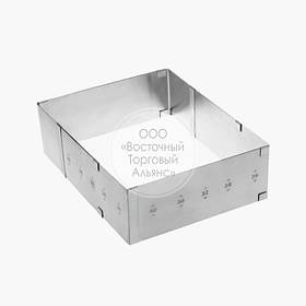 Форма розсувна металева — Квадрат — H 8.5 см, 22-22 см