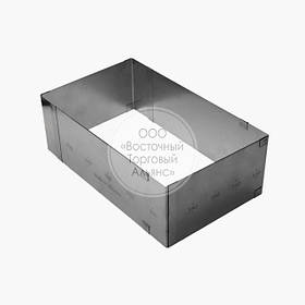 Форма розсувна металева — Прямокутник — H10 см, 19-28х34-52 см