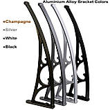 Дашок 1,5х1,0 м навіс із полікарбонату стільникового з кронштейнами, колір бронза, фото 6