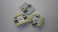 Светодиод SV8.5 T10*31-9SMD(5050)-12V белый