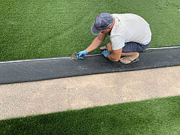 Укладка синтетической травы на школьном стадионе, г. Одесса 5