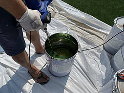 Укладка синтетической травы на школьном стадионе, г. Одесса 8