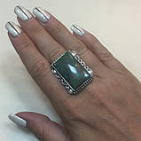 Хризоколла кільце з каменем хризоколла в сріблі 18 розмір. Природна хризоколла Індія!, фото 4