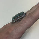 Хризоколла кільце з каменем хризоколла в сріблі 18 розмір. Природна хризоколла Індія!, фото 5