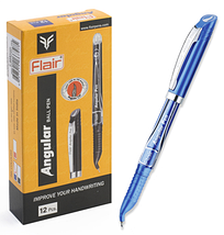 Ручка кулькова Flair 888 синій Angular(лівша) для формування каліграфічного почерку, фото 5