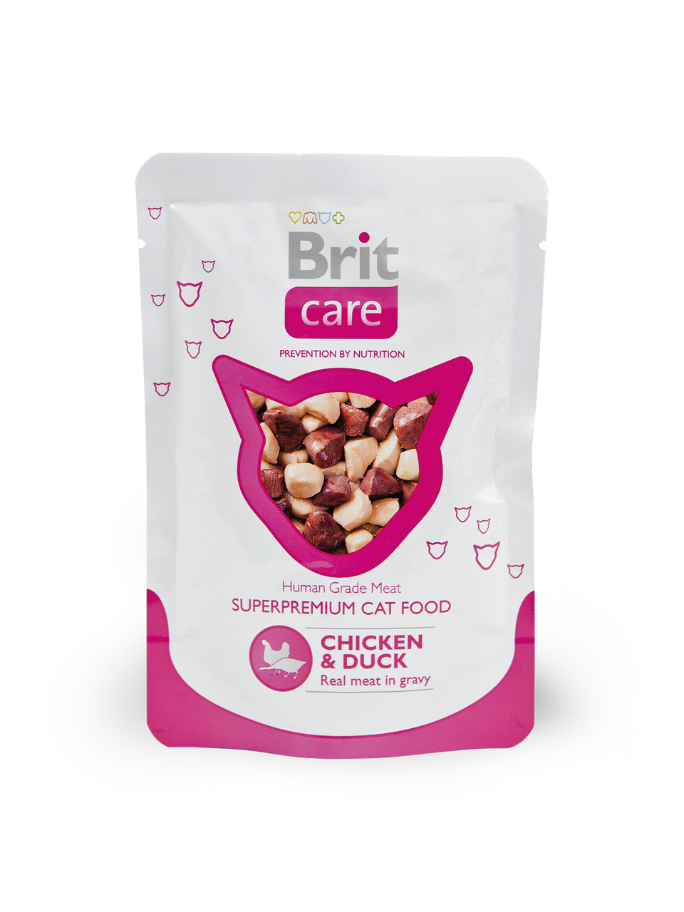 Консерви Brit Care Cat Chicken & Duck pouch 80 г (курка+качка)
