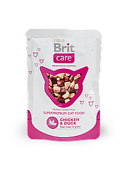 Консерви Brit Care Cat Chicken & Duck pouch 80 г (курка+качка)