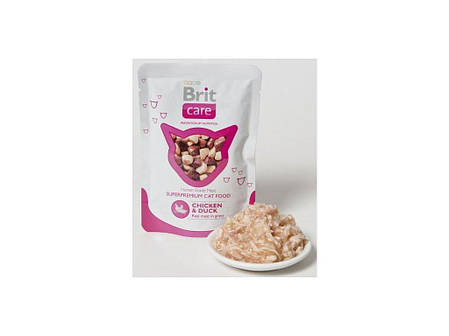 Консерви Brit Care Cat Chicken & Duck pouch 80 г (курка+качка), фото 3