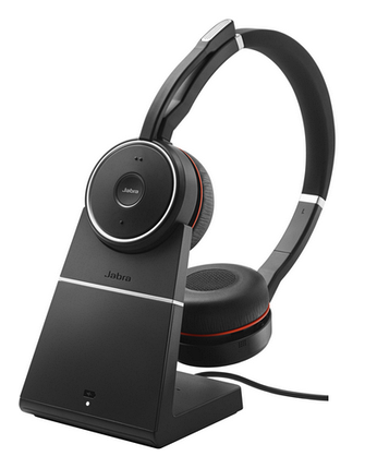 Бездротова гарнітура Jabra EVOLVE 75 Stereo MS з зарядною підставкою, фото 1