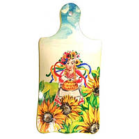 Дошка обробна "Україна" бук, розписано вручну (36,5х17х1,5 см)