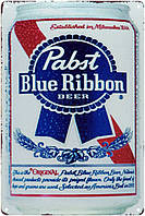 Металлическая табличка / постер "Pabst Blue Ribbon Beer (Жестяная Банка)" 20x30см (ms-00908)