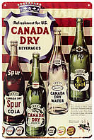 Металлическая табличка / постер "Канадские Напитки / Canada Dry" 20x30см (ms-00693)