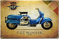 Металлическая табличка / постер "MV Agusta (CGT Scooter 1952)" 30x20см (ms-00650)