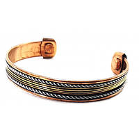 Мідний Браслет з магнітами "Лінії" (7,5х5,5х1 см)G