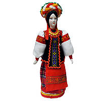 Большая кукла из фарфора Украинка в костюме