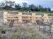 Монтаж свайного фундамента с. Калиновка 3