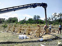 Монтаж свайного фундамента с. Калиновка 6