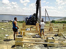 Монтаж свайного фундамента с. Калиновка 8