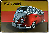 Металлическая табличка / постер "Volkswagen (VW Combi)" 30x20см (ms-00430)