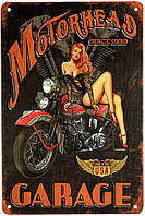 Металлическая табличка / постер "Motorhead Garage (Since 1939)" 20x30см (ms-00378)