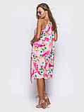 Вільний жіночий рожевий сарафан для пляжу a.play M 46, фото 7