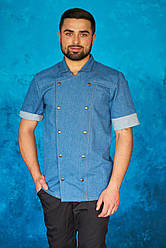 Чоловіча джинсова сорочка-кітель