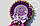 Фіолетові з бантиків значки для дитячого садка, фото 2