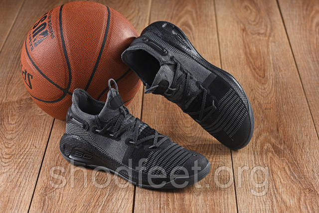 Чоловічі кросівки Under Armour Curry 6 GS Black Grey, фото 1