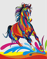 Картина по номерам Brushme 40х50 Радужный конь (GX26197)