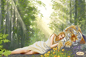 Вишивка бісером "Полудневий сон" 30х46