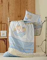 Постільна білизна в ліжечко Karaca Mini блакитне Дитячий комплект