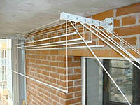 Сушилка 2 метра для белья усиленная настенно - потолочная на шесть прутьев