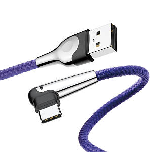 Кабель USB Type-C Baseus MVP Mobile game з кутовим коннектором для заряджання і передачі даних CATMVP-D03 (Фіолетовий, 1м)
