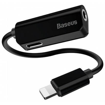Перехідник для навушників Baseus L32 Lightning - 3.5 mm mini jack / Lightning (Чорний), фото 2