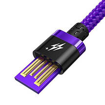 Кабель USB Type-C Baseus для швидкого заряджання передавання даних CATZH-A05 5A (Фіолетовий, 1 м), фото 3